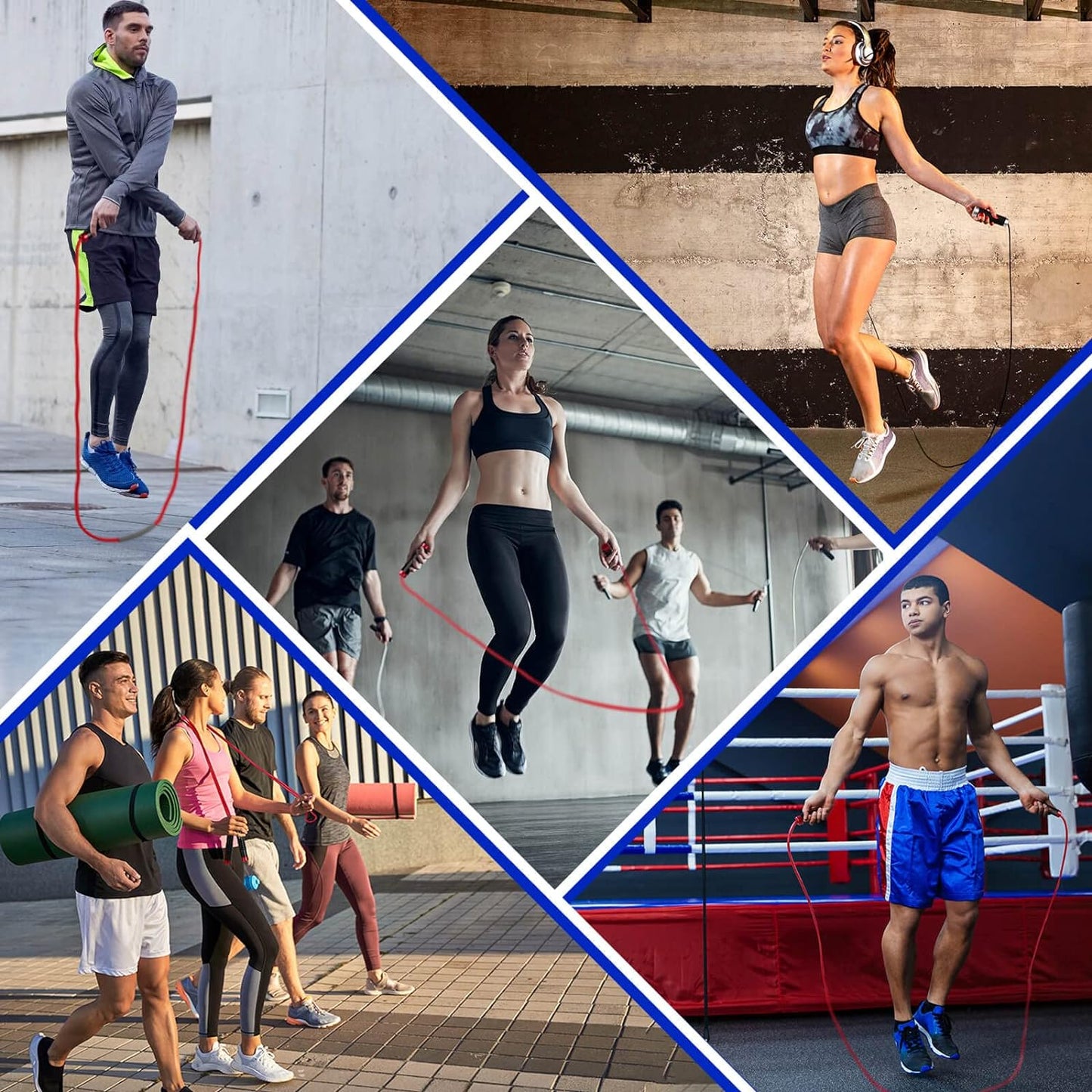 SwiftTrend™ Weighted Jump Rope – 1LB Adjustable Fitness Rope with Non-Slip Handles