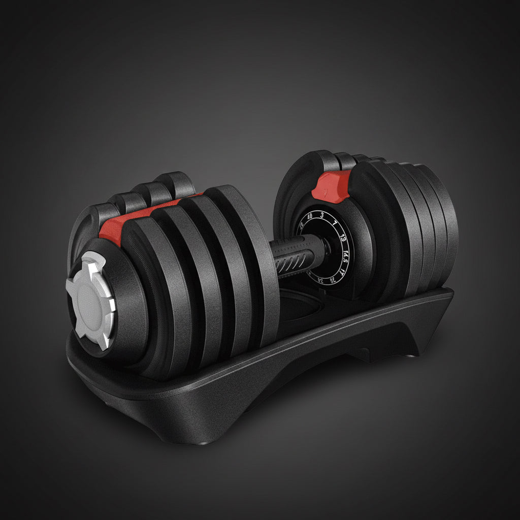 SwiftTrend™ Adjustable Dumbbell Set – 40LB Quick-Select Weights with Anti-Slip Handle & Storage Tray