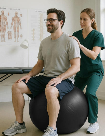 SwiftTrend™ Anti-Burst Stability Ball – Home Gym & Recovery Trainer