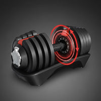 SwiftTrend™ Adjustable Dumbbell Set – 40LB Quick-Select Weights with Anti-Slip Handle & Storage Tray