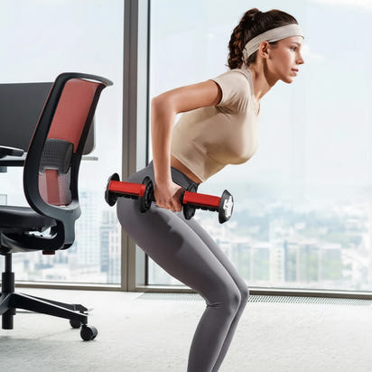 SwiftTrend™ Adjustable Dumbbell Set – 40LB Quick-Select Weights with Anti-Slip Handle & Storage Tray